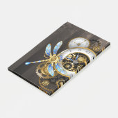 Steampunk-wijzerplaten met dragonfly post-it® notes (Schuin)