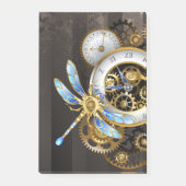 Steampunk-wijzerplaten met dragonfly post-it® notes (Voorkant)