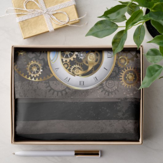 Steampunk-wijzerplaten met dragonfly tissuepapier (Geschenk)