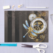 Steampunk-wijzerplaten met dragonfly tissuepapier (Craft)