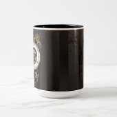 Steampunk-wijzerplaten met dragonfly tweekleurige koffiemok (Center)