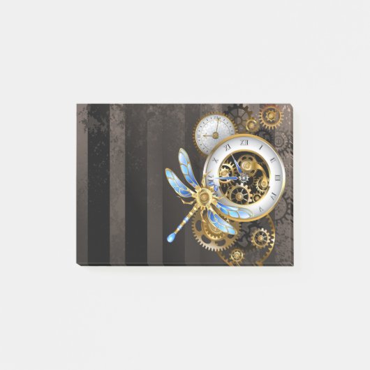 Steampunk Wijzerplaten met Libel Post-it® Notes (Voorkant)