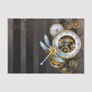 Steampunk Wijzerplaten met Libel Tissuepapier