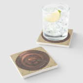 Steampunk wijzersteen onderzetter (Zijkant)