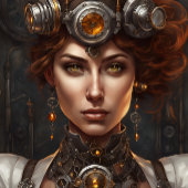 Steampunk Wild wild West Woman decoupage v3 Tissuepapier