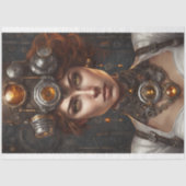 Steampunk Wild wild West Woman decoupage v3 Tissuepapier (Voorkant)