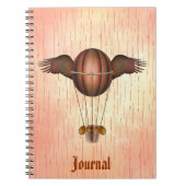 Steampunk Winged Balballonblad Notitieboek (Voorkant)