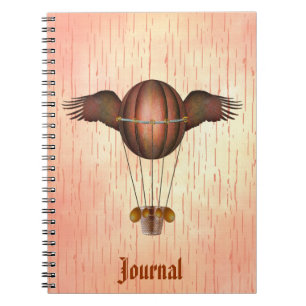 Steampunk Winged Balballonblad Notitieboek