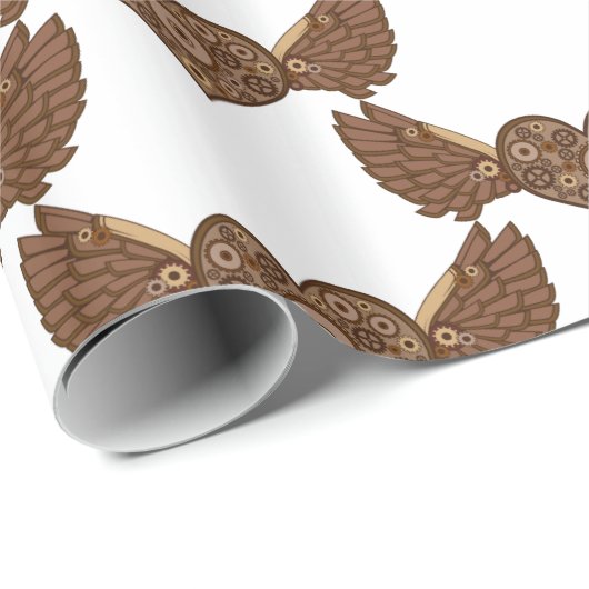 Steampunk Winged hart met tandwielen Thunder_Cove Cadeaupapier (Rol Hoek)