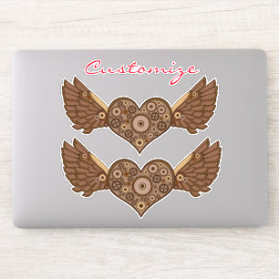 Steampunk Winged hart met tandwielen Thunder_Cove Sticker