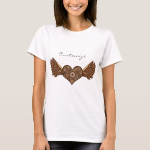 Steampunk Winged hart met tandwielen Thunder_Cove T-shirt