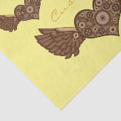 Steampunk Winged hart met tandwielen Thunder_Cove Tissuepapier (Detail)