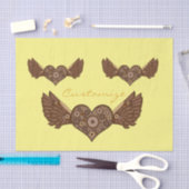 Steampunk Winged hart met tandwielen Thunder_Cove Tissuepapier (Craft)