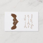 Steampunk Winged hart met tandwielen Thunder_Cove Visitekaartje (Voorkant)