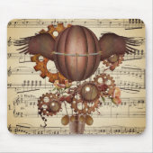Steampunk Winged Hot Air ballon Muismat (Voorkant)