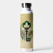 Steampunk Winged Key en Cog Wheel Waterfles (Links)