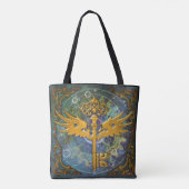 Steampunk Winged Key Tote Bag (Achterkant)