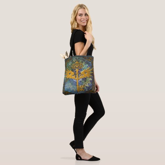 Steampunk Winged Key Tote Bag (Op model)