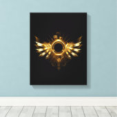 Steampunk wings canvas afdruk (Insitu (Houten vloer))