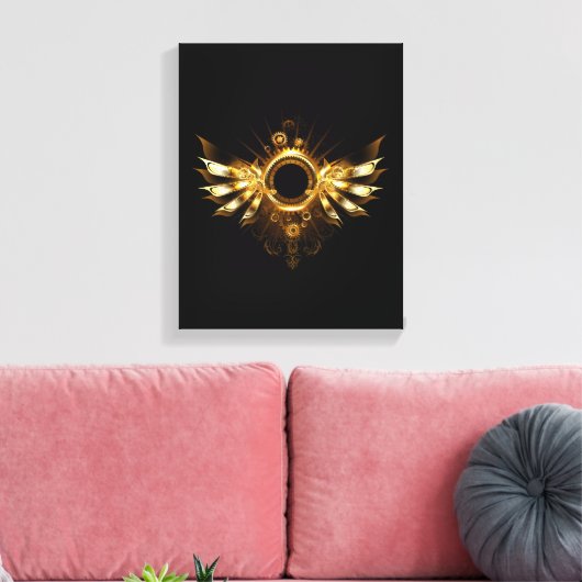 Steampunk wings canvas afdruk (Insitu (Woonkamer))