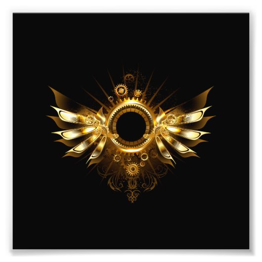 Steampunk wings foto afdruk (Voorkant)