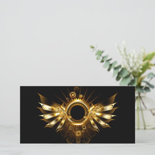 Steampunk wings kaart (Staand voorkant)