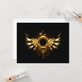 Steampunk wings kaart (Voorkant / Achterkant in situ)