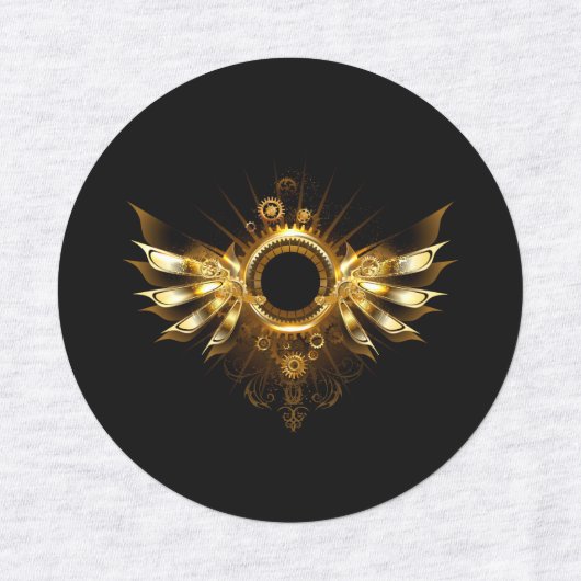 Steampunk wings labels (Design 1)