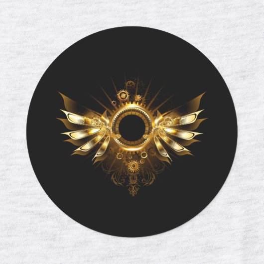 Steampunk wings labels (Design 2)