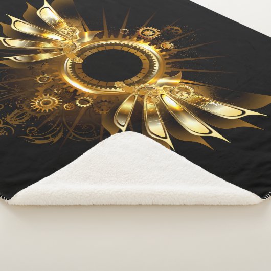 Steampunk wings sherpa deken (3/4)