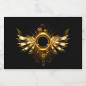 Steampunk wings sparkling wijnetiket (Enkel label)