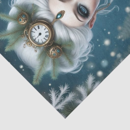 Steampunk Winter Godin Yule Decoupage Papier (Detail)
