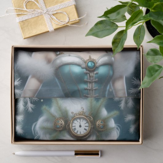 Steampunk Winter Godin Yule Decoupage Papier (Geschenk)