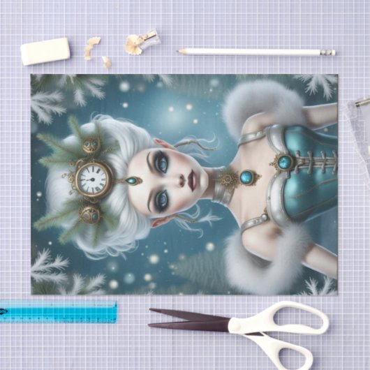 Steampunk Winter Godin Yule Decoupage Papier (Craft)