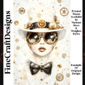 Steampunk Winter Wonderland Vrouw Q5 Decoupage Tissuepapier