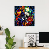 Steampunk Witch Art Poster (Thuiskantoor)