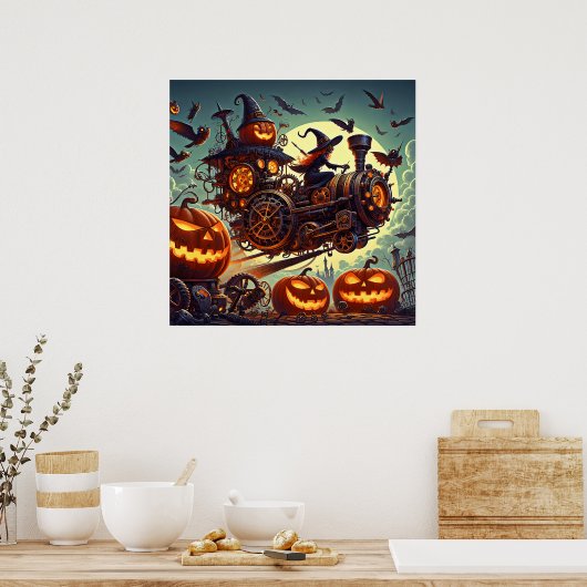 Steampunk Witch Art Poster (Keuken)