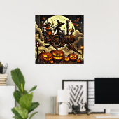 Steampunk Witch Art Poster (Thuiskantoor)