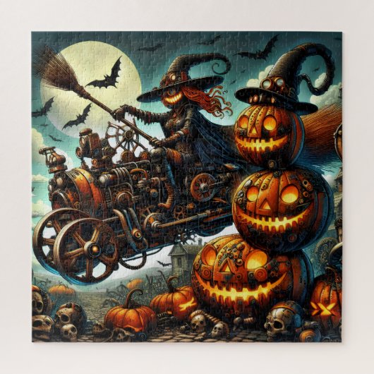 Steampunk Witch Art Puzzel (Verticaal)