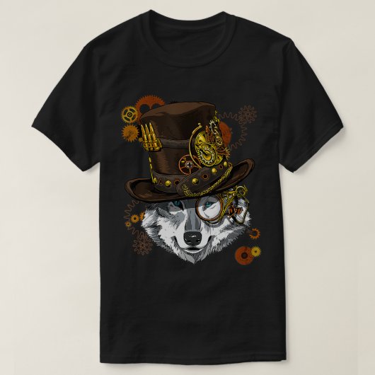Steampunk Wolf Steampunk Lovers T-shirt (Design voorkant)