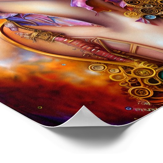 Steampunk Woman # 2 , Digital Art Poster (Hoek)