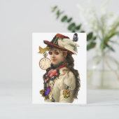 SteamPunk Woman Briefkaart (Staand voorkant)