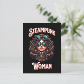 Steampunk Woman Briefkaart (Staand voorkant)