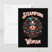 Steampunk Woman Briefkaart (Voorkant / Achterkant)