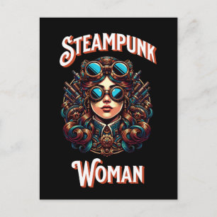 Steampunk Woman Briefkaart