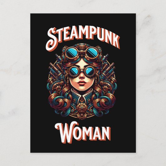 Steampunk Woman Briefkaart (Voorkant)
