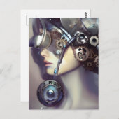 Steampunk Woman Briefkaart (Voorkant / Achterkant)