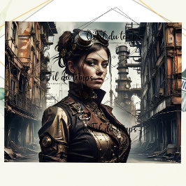 Steampunk Woman Decoupage v5 Tissuepapier