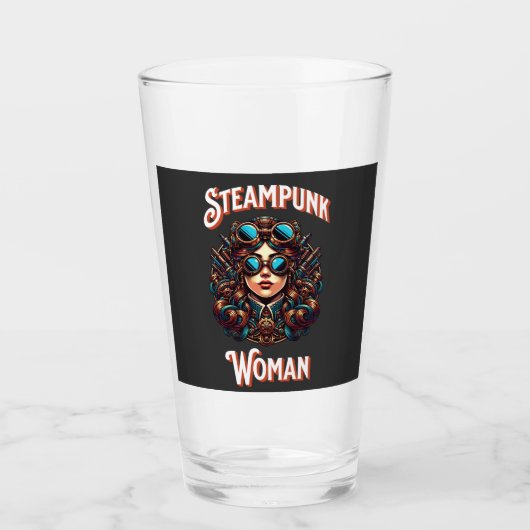 Steampunk Woman Glas (Voorkant)