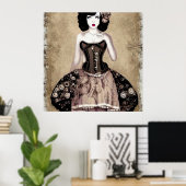  Steampunk Woman Poster (Thuiskantoor)